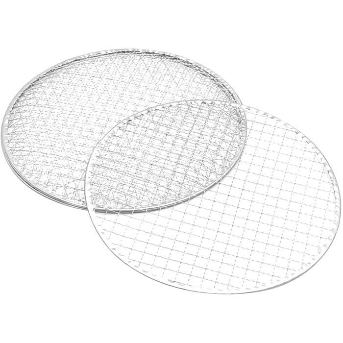 E-far - Lot de 2 grilles de cuisson rondes en acier inoxydable de 26,7 cm pour refroidissement et cuisson à la vapeur, multifonctions pour conserves, friteuse à air, autocuiseur, passent au