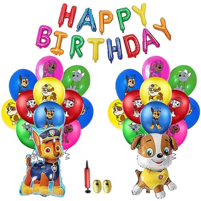 28 Pcs Decoration Anniversaire Pat Patrouille Ballons Hanelkid Birthday Party Decoration Aluminium Pour Enfants Cadeau Fete D Anni Cdiscount Maison