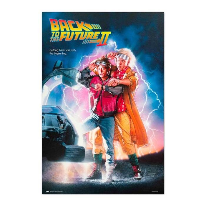 Affiche rétro du film Retour vers le Futur - Plaque en métal chic - Art