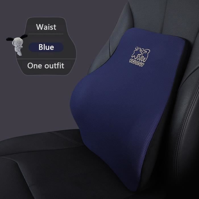 Coussin Lombaire Mémoire De Forme Respirant - Gris - Pour Voiture Et Bureau