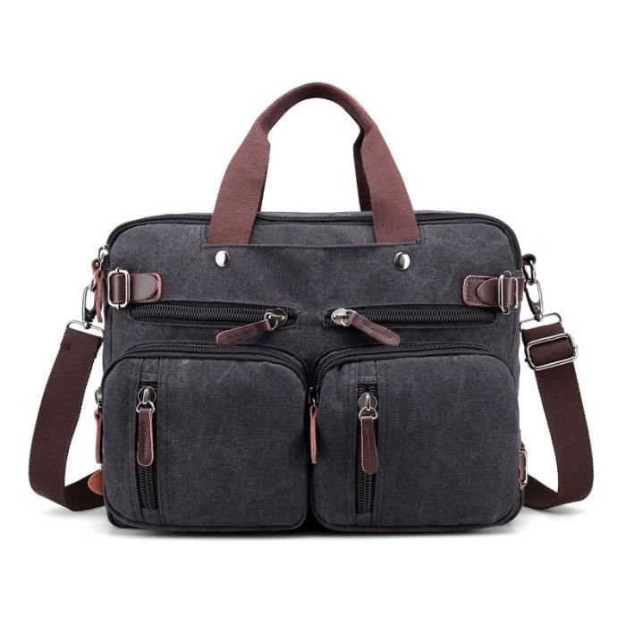 Porte documents Sac main en toile pour hommes sacoche
