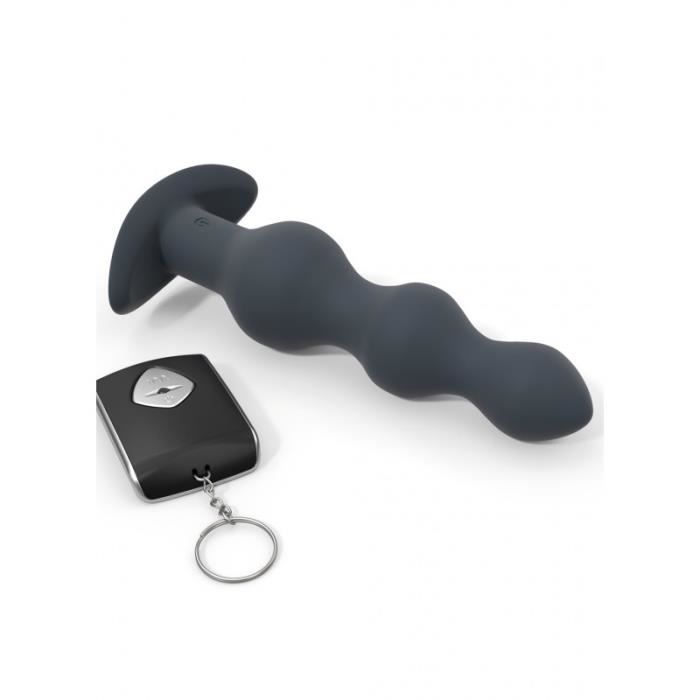 Plug anal vibrant - Argent - Télécommande - Noir - Adulte - Zone de  destination: Anus