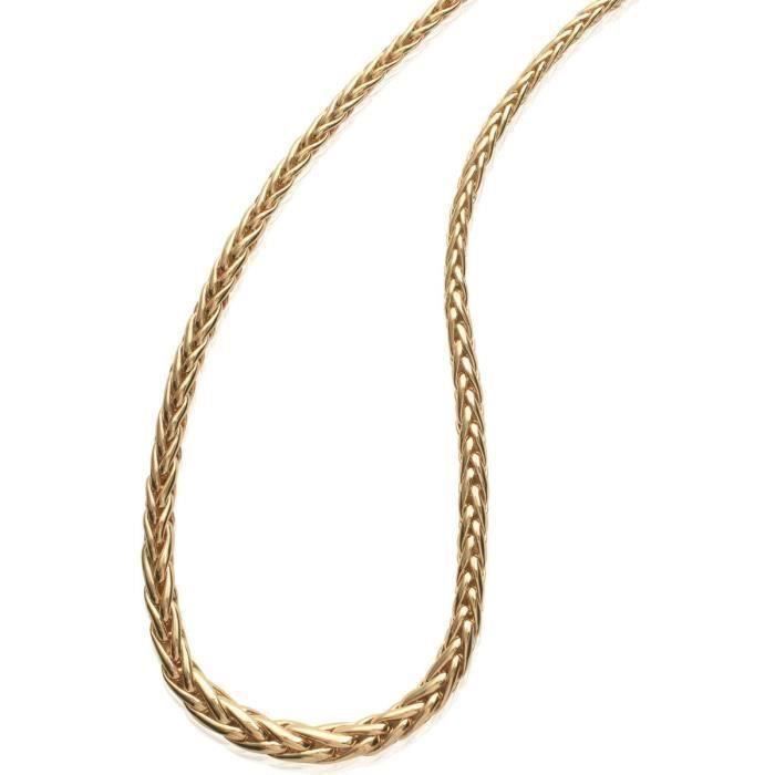 collier maille palmier plaqué or