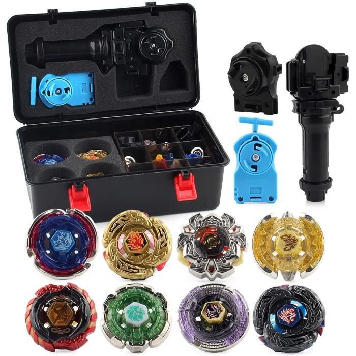Beyblade,Toupie 8 Pièces Vitesse Gyro Métal Combat Toupie Ensemble 4D Fusion Modèle Combinaison Avec émetteur Et Poignée