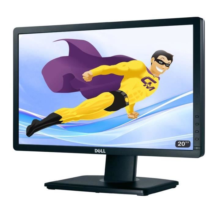 Ecran Plat PC 20 LED DELL P2012HT 51cm 1600×900 Réglable DVI VGA HUB USB VESA