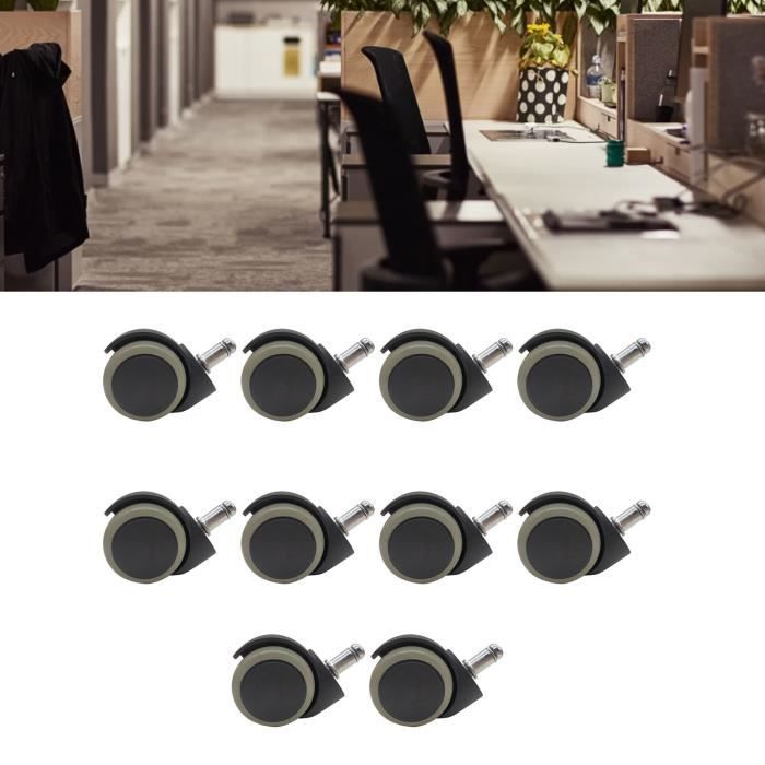 Lot De 5 Roulettes De Chaise De Bureau - 10mm X 22mm - Marque Joyvita - Remplacement Silencieux