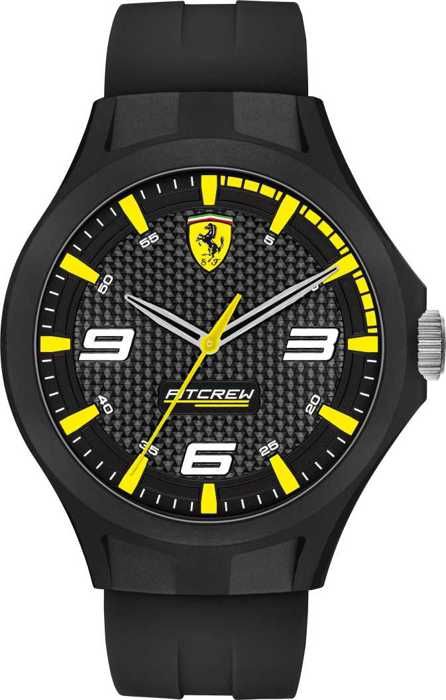 Ferrari - Montre Hommes - Quartz Analogique - Bracelet Caoutchouc Noir - 0830675