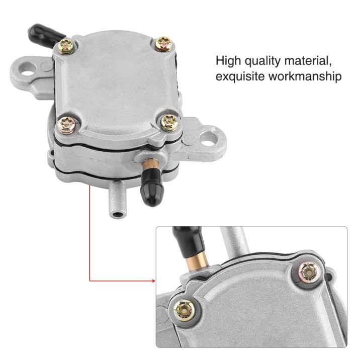 Pompe à Carburant Pour Carburateur GY6 - Compatible 50cc à 250cc (ATV, Scooter, Go-kart) - Robinet 3 Voies Argenté