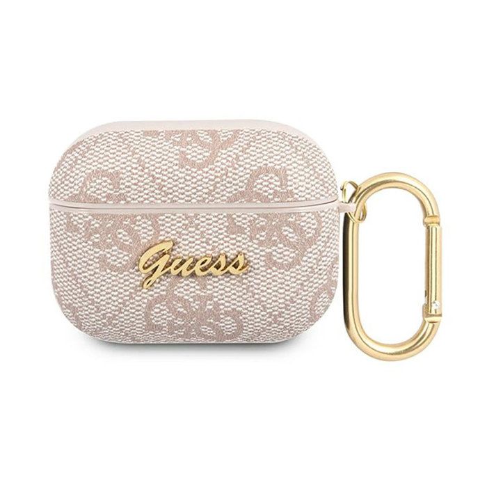 Étui GUESS Monogramme 4G Saffiano pour AirPods Pro (Rose)
