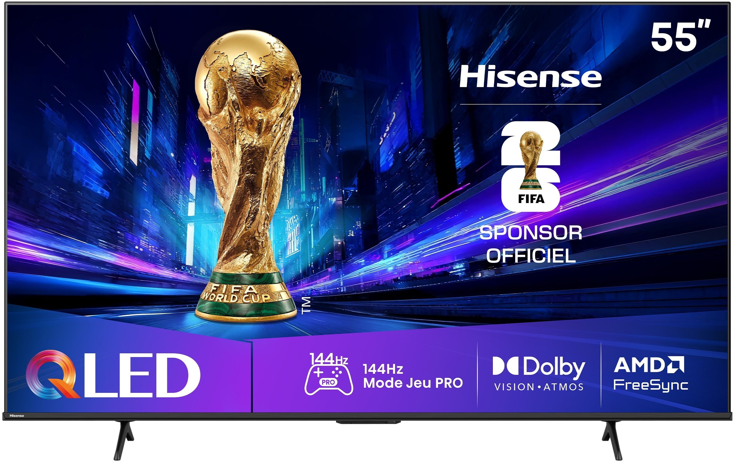 Hisense 55E77Q PRO 139 7 cm 55 4K Ultra HD Smart TV Wifi Neuf - vue 5