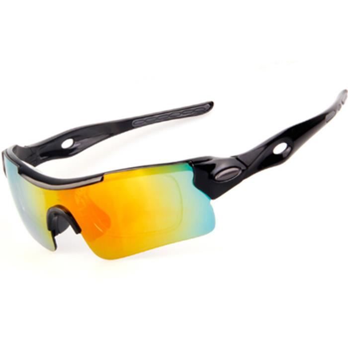 Lunettes De Sport Ravs Pour Vélo - Protection UV 100% - Verres Gris Teintés - Unisexe