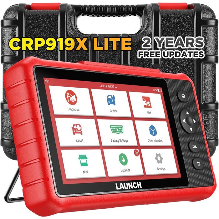 LAUNCH CRP919X Lite X431 Valise Diagnostique OBD II Scanner Outil Diagnostic Auto 28+ Fonctions de Réinitialisation en Français