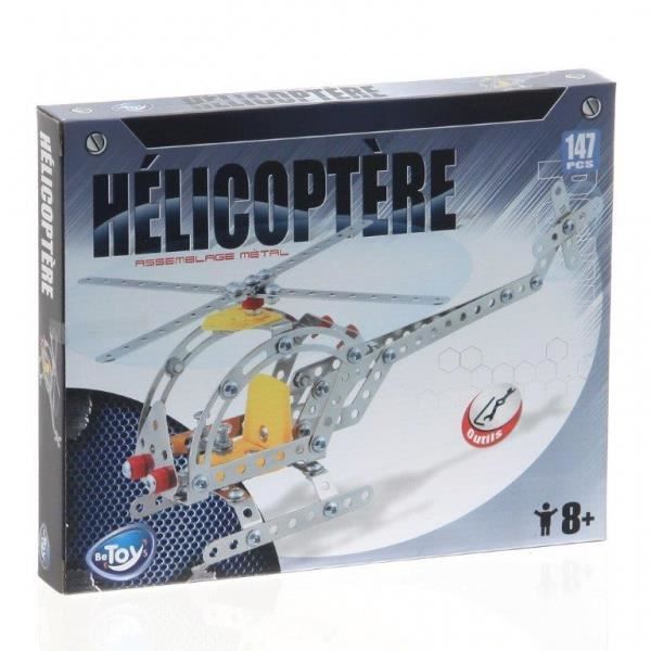 OUTILS BRIQUE JEU DE CONSTRUCTION HELICOPTERE EN METAL 147 PIECES 