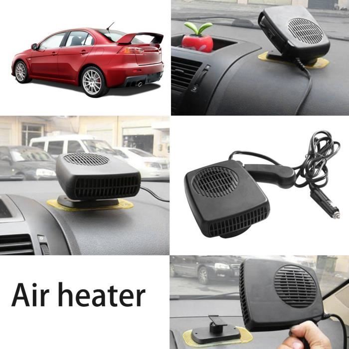 12v chauffage électrique portable auto voiture désembuage et dégivrage  souffleur d'air chaud sans bruit - Cdiscount Jardin