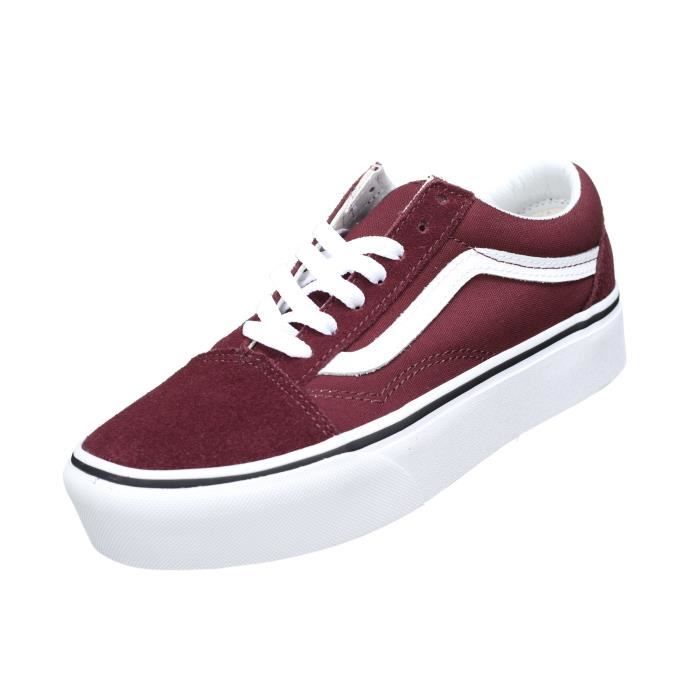 vans old skool femme rouge bordeaux