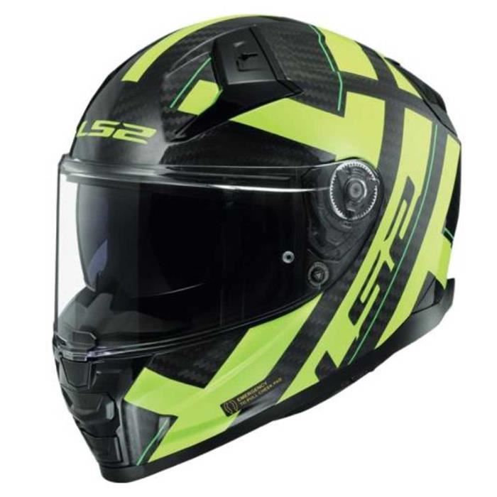LS2, Casque intégral moto VECTOR II CARBON STRONG gloss yellow, L