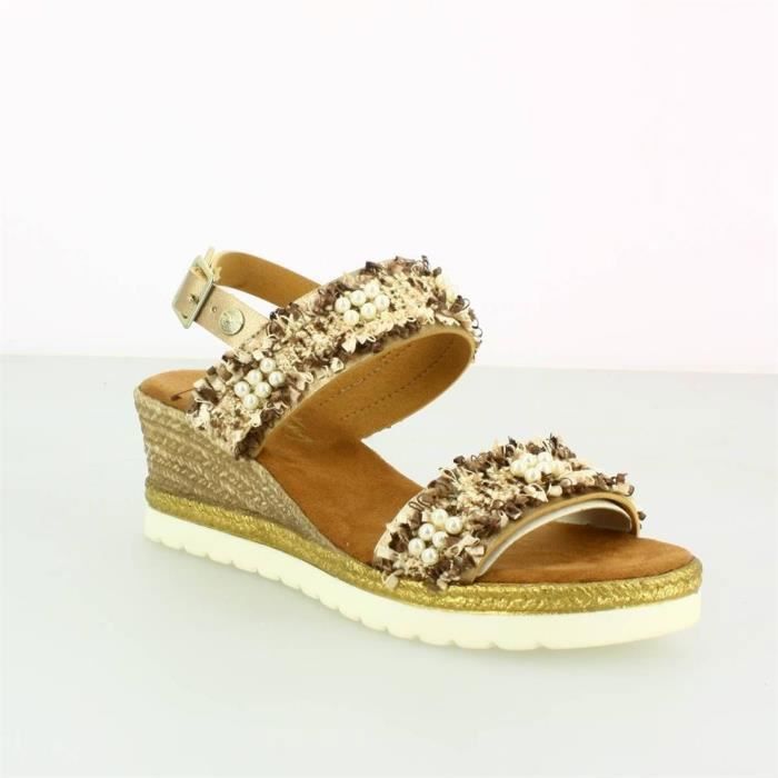 Sandales / nu-pieds 1317-801 femme mustang 1317-801 Beige - Cdiscount