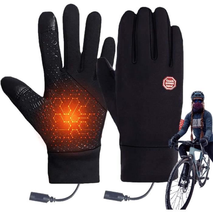 Gants Chauffants électriques USB - 3 Niveaux De Chaleur - Tactiles écran - Pour Ski, Vélo, Randonnée Hiver