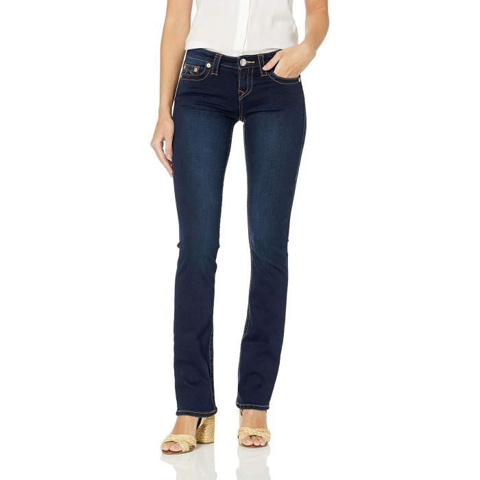 Jean Droit E-vie 'Evie Floral Badge' - Taille 30, Délavage Stonewash, Motif Floral