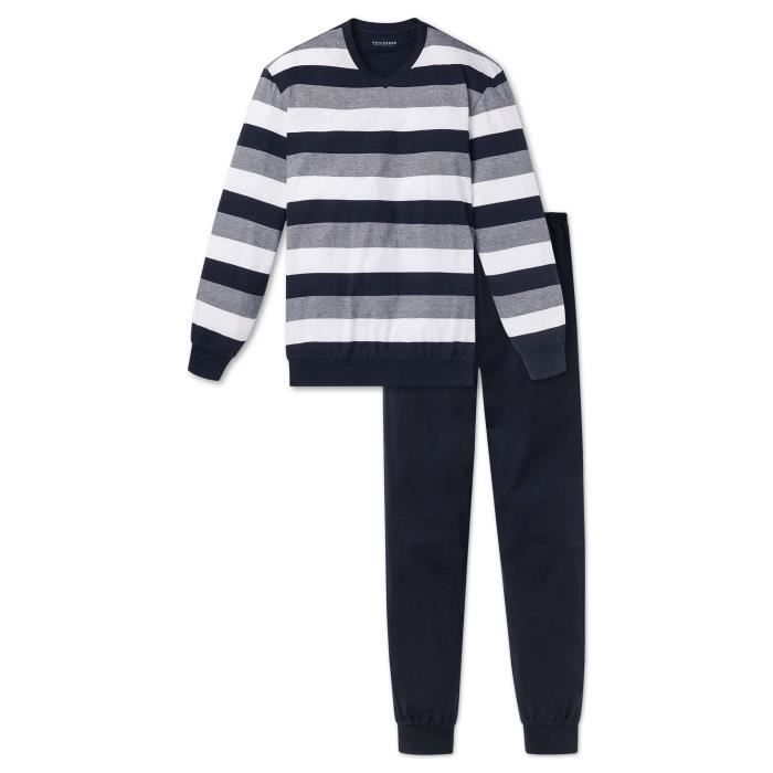 Pyjama Homme SCHIESSER Classique 2 pieces Single Jersey Bleu