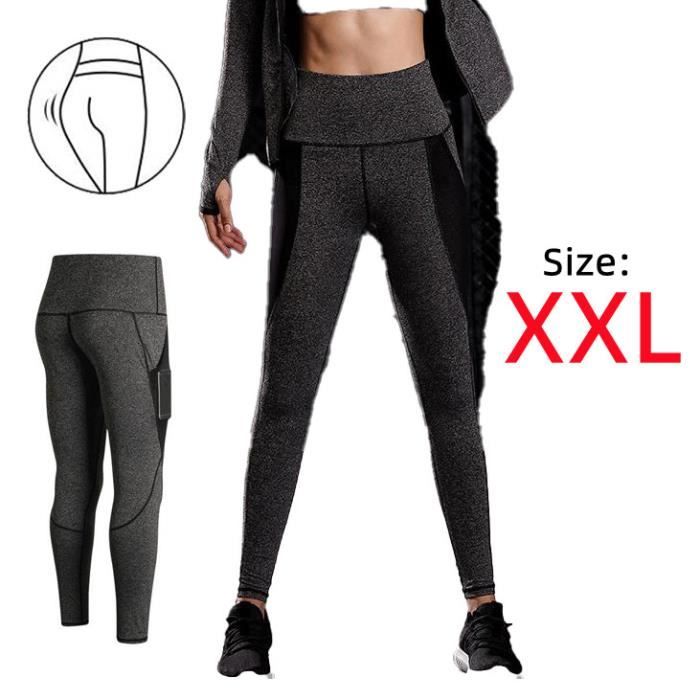 Legging de Sudation Femme - Taille Haute - Gris -