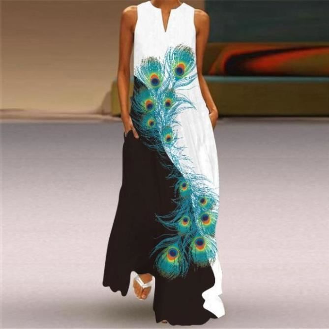 Robe D'Été Femme Zeagoo Sans Manches - Style Chic Avec Poches, Léger Et Confortable