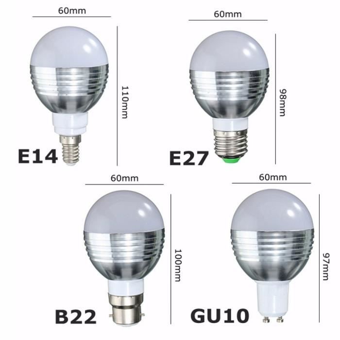 E27/B22/GU10/E14 RGBW LED Contrôleur Ampoule Lampe Bulb