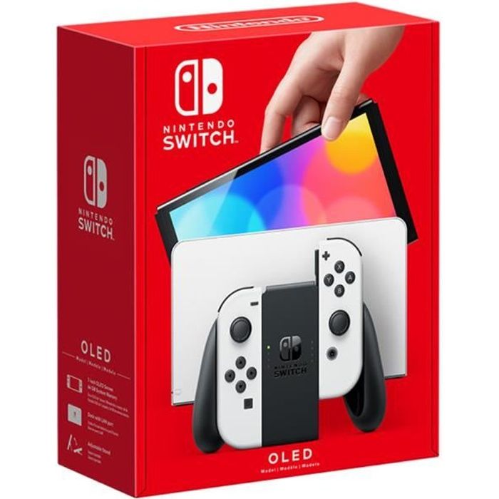 Console Nintendo Switch – Modèle OLED néon néon Version HK Chargeur UK d'origine avec 'Adaptateur UK FR - vue 2