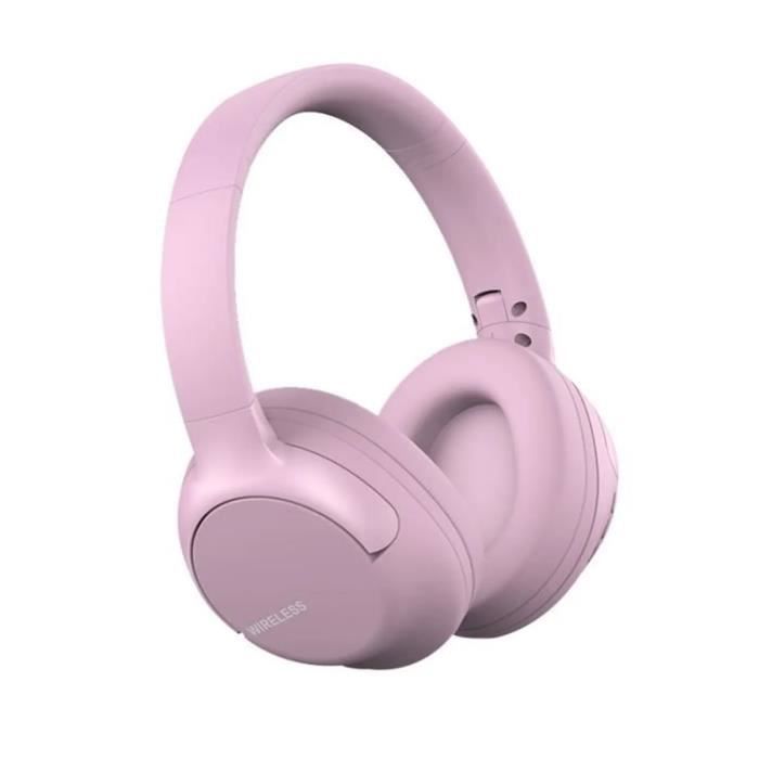 Casque Bluetooth - NOBRAND - HIFI pliable - Bluetooth 5.1 - Micro intégré - Rose