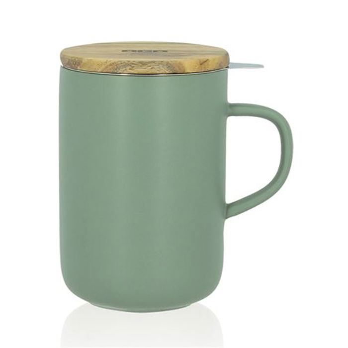 OGO LIVING Tisanière avec couvercle en bois 475ml amande