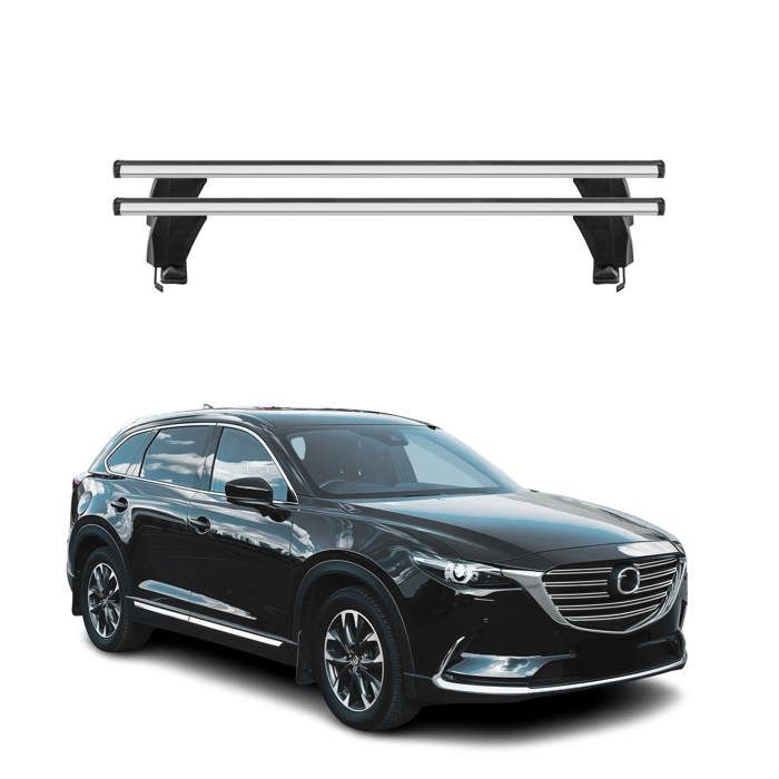 Barres de toit transversales pour Mazda CX-5 2015-2017 Acier Gris