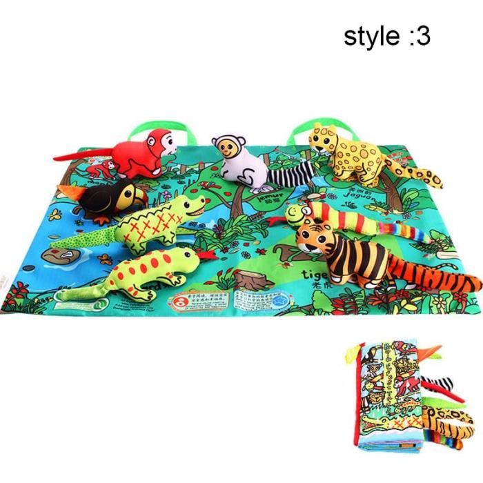 Livre D Eveil Bebe En Tissu Doux 3d Jouet Intelligent Apprentissage Precoce Tapis De Jeu Pliable Bebe Jouet Educatif Modele 3 Cdiscount Librairie