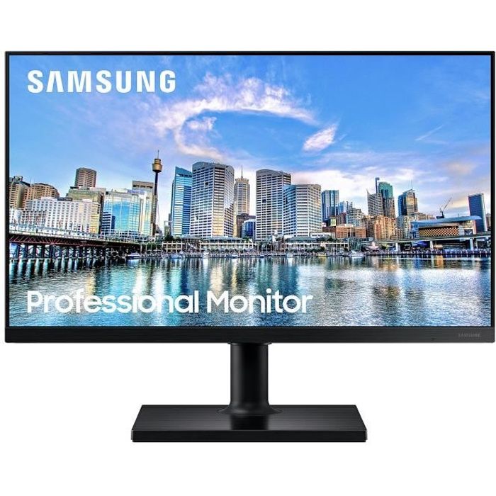 Samsung Ecran PC Professionnel 24'' Série T45F Dalle IPS Full HD 1920x1080 HDMI Display Port USB Pied Has et Fonction Pivot