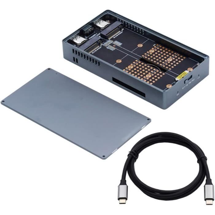 Adaptateur Ssd M2 Usb Hard Disk Esterno RGBS M.2 SATA Adaptateur USB 3.0 Vers Disque Dur NGFF SSD, Boîtier Externe SATA III Coque 2280, 2260, 2242, 2230 Clé B M, NGFF - Foto 5