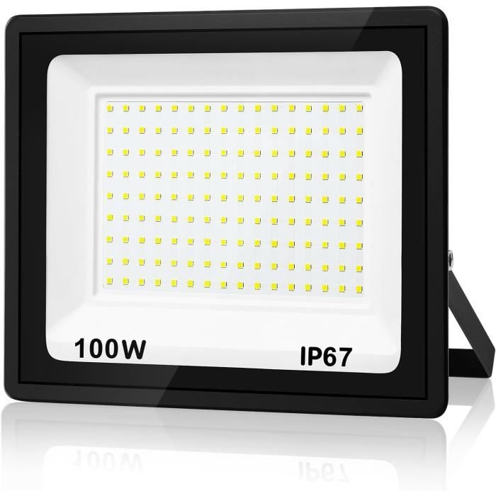 Projecteur LED Exterieur 100W, 10000LM Spot LED Extérieur, IP67