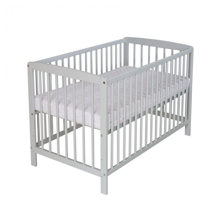 Schardt - 03 014 19 56 - Lit enfant à barreaux Felix bois gris 60x120 cm 65x124x77cm