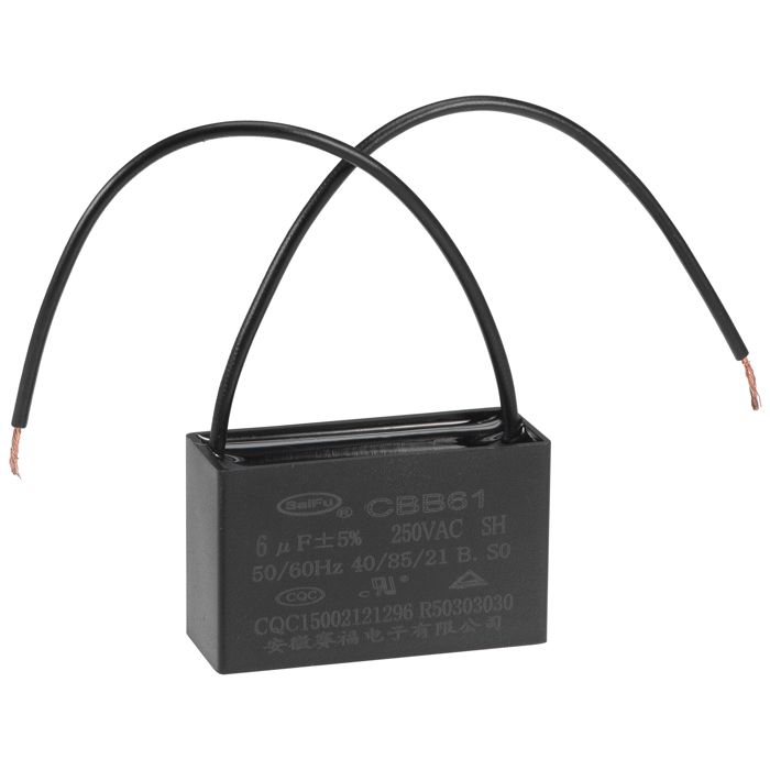 Pack De 2 Condensateurs Pour Ventilateur De Plafond - 1.5µF + 3µF - 3 Fils - 250V - Marque HQRP