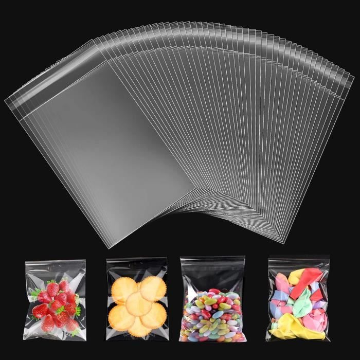 Dakoufish Lot De 100 Sacs En Cellophane Auto-scellants, 15,2