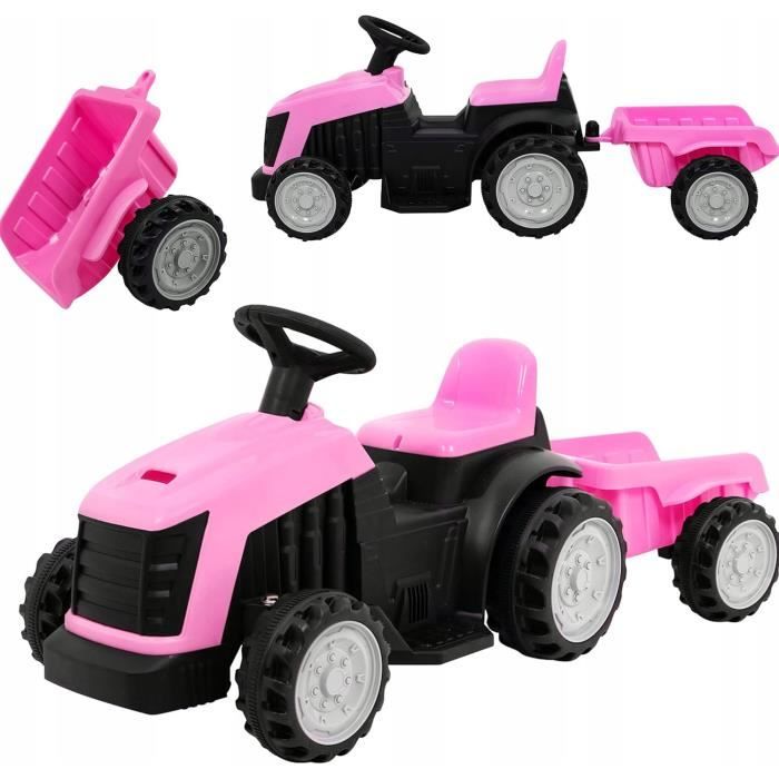 COIL Tracteur à Roulettes Enfant – Avec Remorque, Pelle, Râteau, Effets Lumière Et Son – Dès 12 Mois
