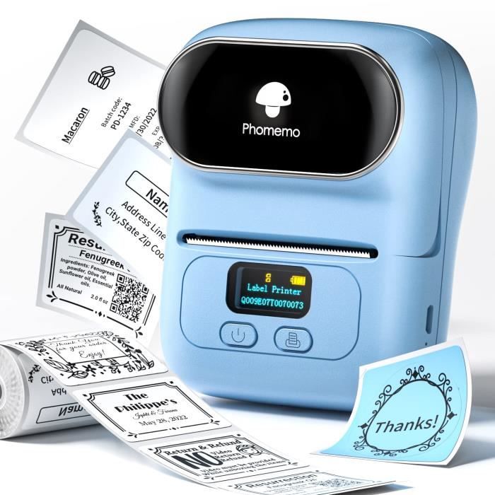 Phomemo Imprimante D'étiquettes Bluetooth M220 - Étiqueteuse Thermique - Imprimante D'étiquetage