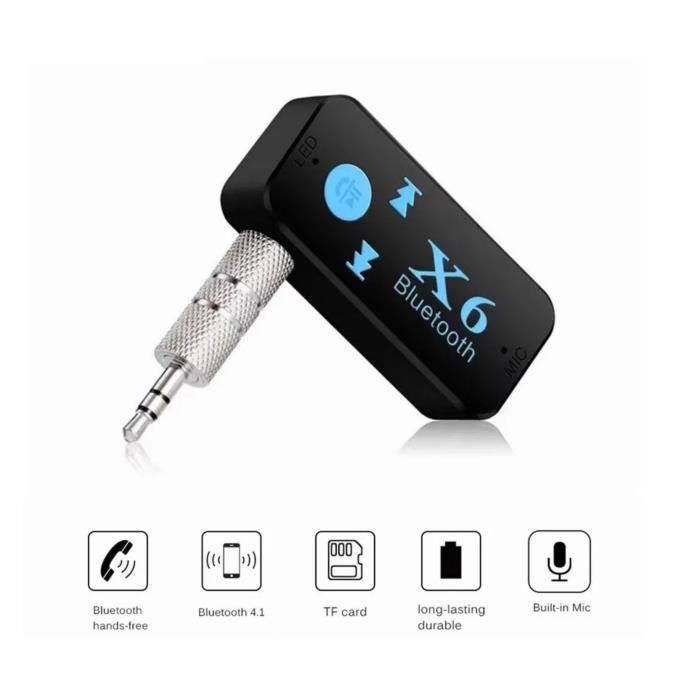 récepteur audio Bluetooth adaptateur auxiliaire 3,5 mm A2dp pour récepteur  jack casque mains libres