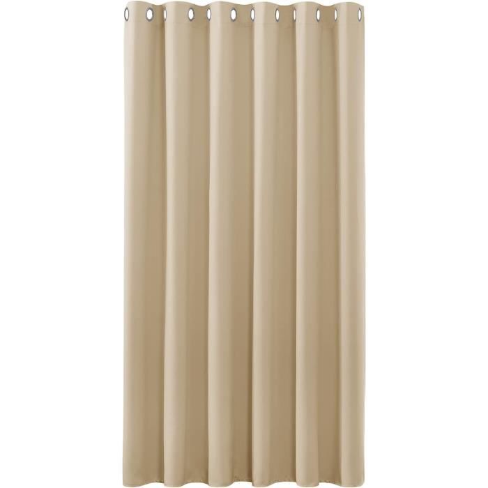 Rideau Occultant 200x240 Cm - 100% Polyester Anti-bruit Et Anti-lumière - Pour Chambre Et Salon - Installation Facile Sur Tringle