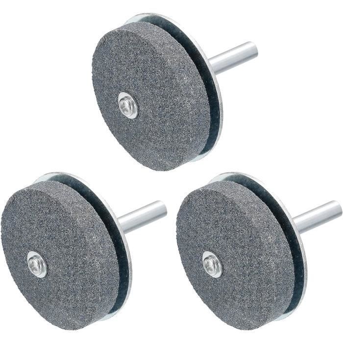 Kit Aiguiseurs Lames Tondeuse à Gazon LEONTOOL - 7 Pièces Avec Équilibreur Double Couche Corindon