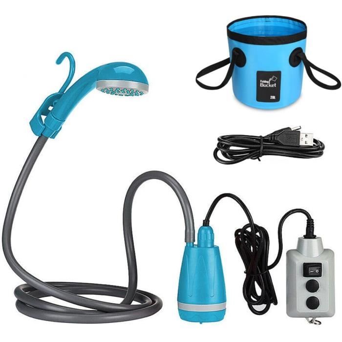Douche De Camping Rechargeable USB-C – Batterie 6000 MAh, écran Digital, Débit Réglable, 5 Angles, Pour Extérieur