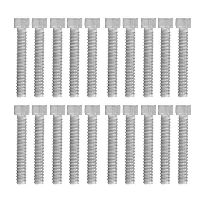 20 Boulons à Tête Conique M12 X 1.25 - Longueur Filetage 40 Mm - Galvanisés - Pour Roues, Fixations - 2