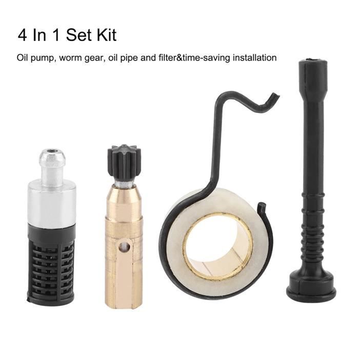Kit Pompe à Huile Complète Avec Filtre, Tuyau Et Vis Sans Fin Pour Tronçonneuses Stihl MS250 MS230 MS210 025 023 021 - Réf. 1123 640 3800