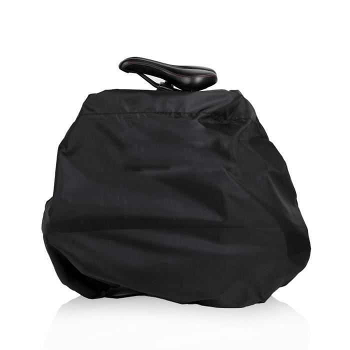Housse de pluie noire pour vélo - VGEBY - Sac de transport pliable en fibre de polyester - Dimensions 87x77 cm