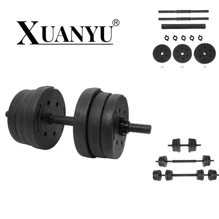 Kit D'haltères Réglables Exersci - Charge De 20kg à 40kg - Option Kettlebell - Fitness à Domicile