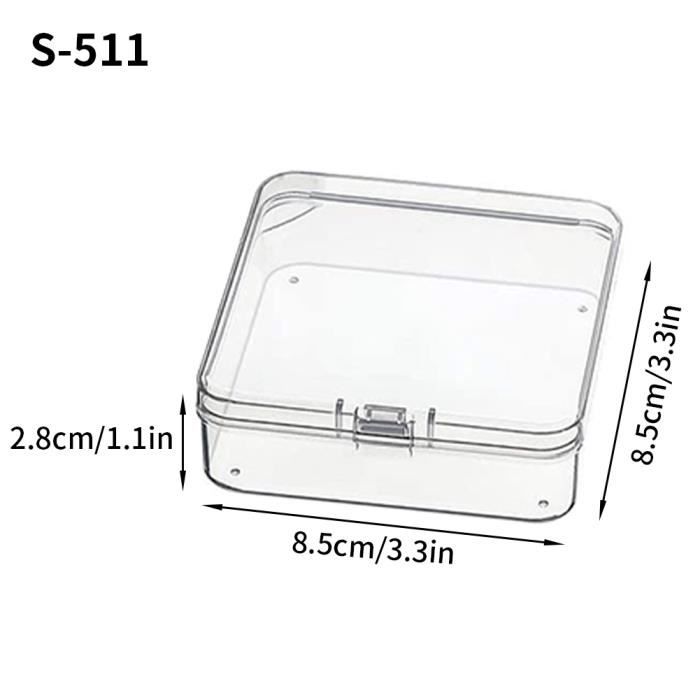 Boîte De Rangement Transparente Pour Photos 4x6 - Avec Fermeture à Boucle - Idéal Scrapbooking & Fournitures Créatives - Empilable