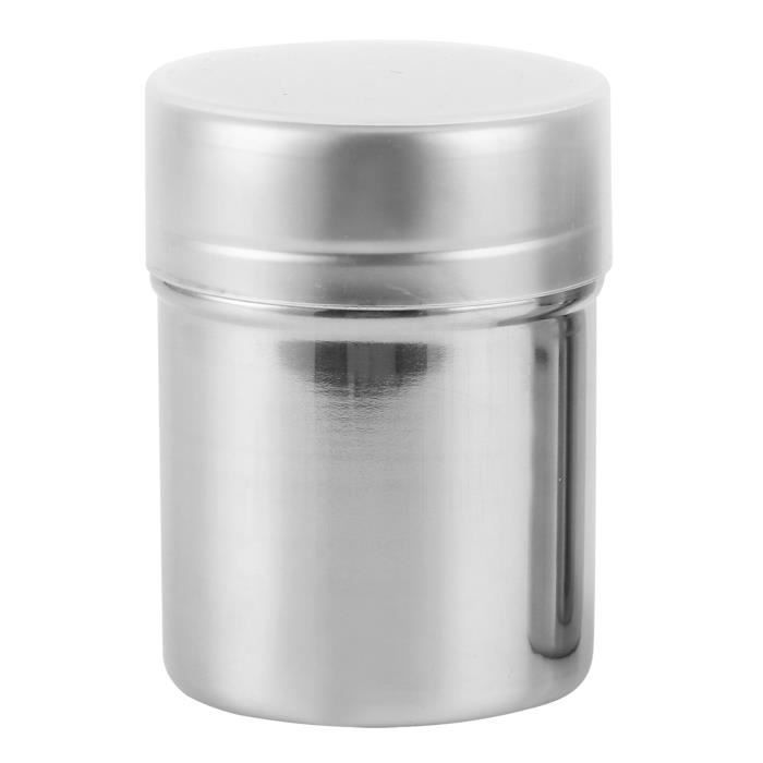 Tamis à Poudre Inox Avec Couvercle - Pour Sucre, Cannelle, Cacao, épices (Modèle Moyen)